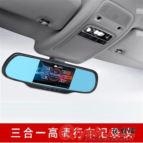 行車記錄 V650 安卓倒車后視鏡 GPS導(dǎo)航 行車記錄儀一體機(jī)雙鏡頭藍(lán)牙七合一原始圖片2