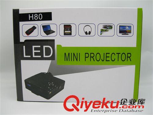 投影儀 mini projector Mini 投影儀80流明 Projector 1080P AV,VGA HDMI  USB H80原始圖片2