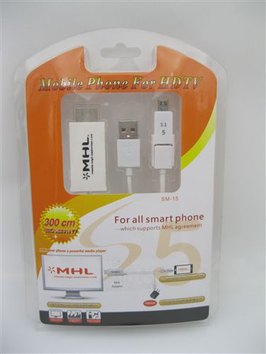 手機(jī)線MHL to HDMI FOR SAMSUNG slimport to HDMI adapter