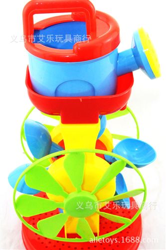 夏天玩具 供應(yīng)2015{zx1}夏天熱賣產(chǎn)品 兒童沙灘玩具套裝6件套 沙漏風(fēng)車批發(fā)原始圖片2