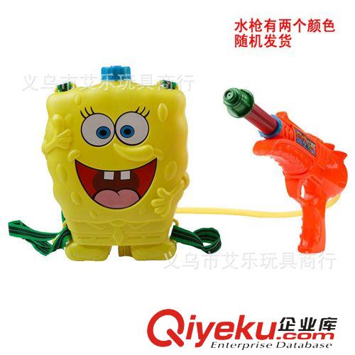夏天玩具 暑期玩具大號兒童夏天水槍 兒童趣味射擊水槍 背包水槍海綿寶寶原始圖片2