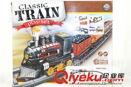 電動玩具 2013新款復古 軌道玩具車 帶路標 電動仿古火車 兒童盒裝禮品原始圖片3