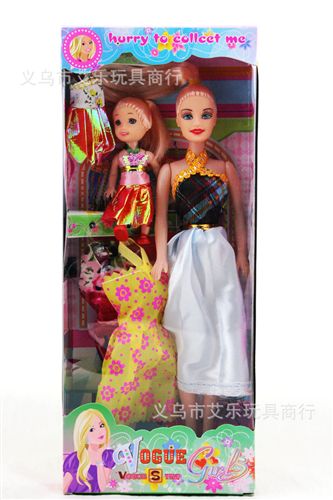 過家家玩具 女孩生日禮物 過家家玩具 芭比娃娃批發 帶小芭比 可換衣服原始圖片2
