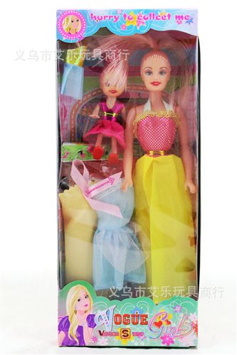 過家家玩具 女孩生日禮物 過家家玩具 芭比娃娃批發 帶小芭比 可換衣服原始圖片3