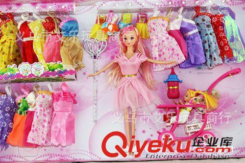 過家家玩具 芭比娃娃套裝禮盒 24套衣服可換 兒童芭比過家家玩具 女孩{za}原始圖片3
