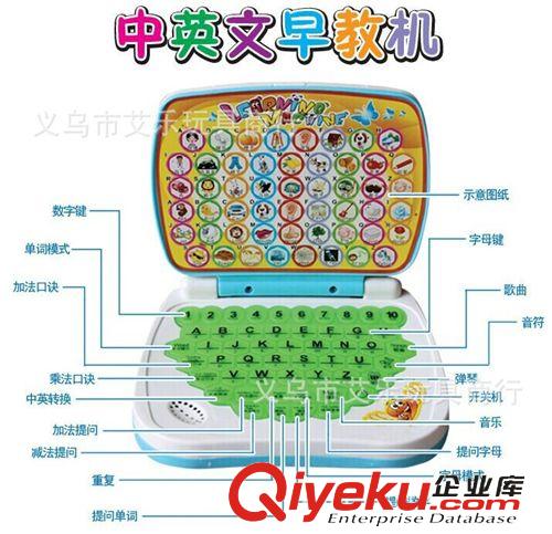 嬰幼兒教具 新款鳥叔 卡通折疊 中英雙語多功能學(xué)習(xí)機(jī) 兒童早教機(jī) 益智玩具原始圖片2