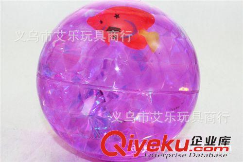 發光玩具 義烏生產廠家直銷 10cm大號彈力水晶發光球 地攤貨源熱賣批發原始圖片2