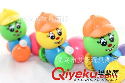 上鏈/回力玩具 新生兒義烏玩具廠家推薦 廣場地攤熱銷 七彩發條上鏈毛毛蟲批發原始圖片3