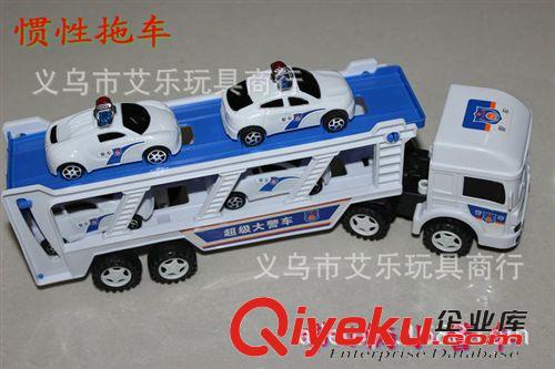 上鏈/回力玩具 廠家直銷 慣性雙層拖車 帶四輛迷你小車 兒童玩具車模型批發(fā)原始圖片3
