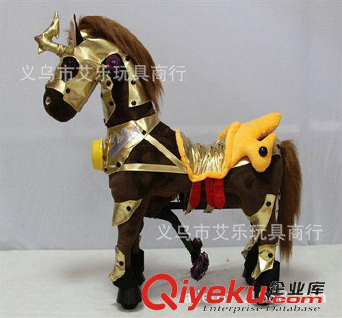 諸葛馬 幼兒游樂場諸葛馬玩具 金色戰(zhàn)馬 兒童運動健身休閑 音樂盒 仿真馬原始圖片2