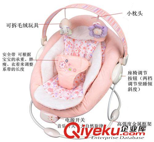 混批區(qū) 批發(fā)新款振動音樂嬰兒安撫搖椅 嬰兒多功能躺椅原始圖片2