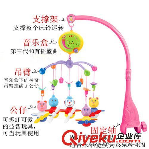 亨力 奧力寶專區(qū) 奧樂(lè)寶/亨力音樂(lè)轉(zhuǎn)轉(zhuǎn)樂(lè)  電動(dòng)床鈴 音樂(lè)旋轉(zhuǎn)搖鈴 嬰兒益智玩具原始圖片2