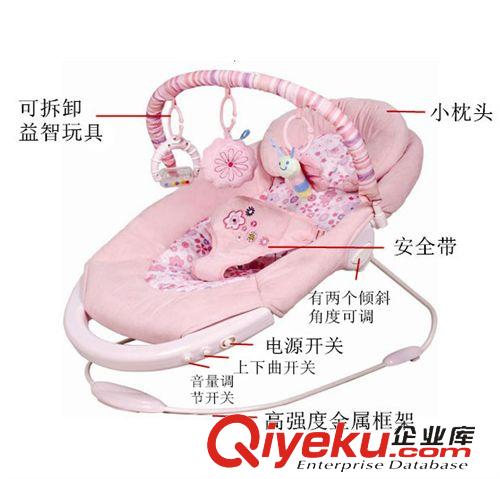 嬰兒類 新款休閑搖椅 振動(dòng)音樂(lè)椅 嬰兒安撫椅 嬰兒多功能搖椅 兒童躺椅原始圖片3