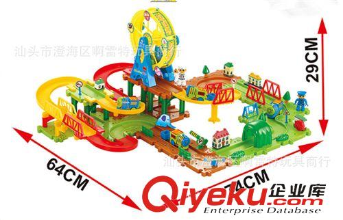軌道類 批發(fā)85PCS軌道積木 電動(dòng)燈光音樂(lè)軌道積木 DIY軌道積木原始圖片2