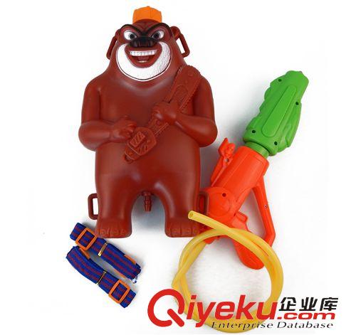 2014夏季爆品 熊出沒背包式水槍 熊二氣壓水炮 兒童夏日戲水玩具 兒童沙灘玩具原始圖片3