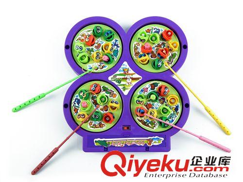 過家家類玩具 批發(fā) 磁性電動音樂釣魚盤 大盤磁性釣魚 兒童釣魚玩具 益智玩具原始圖片2
