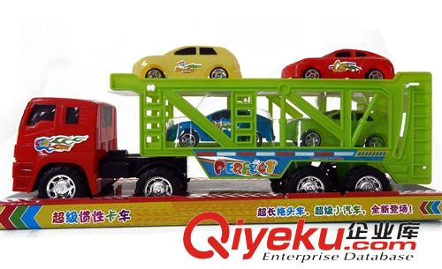 過家家類玩具 玩具車 慣性運(yùn)輸貨柜車載四只小汽車模型 兒童模型玩具 淘寶熱銷原始圖片3