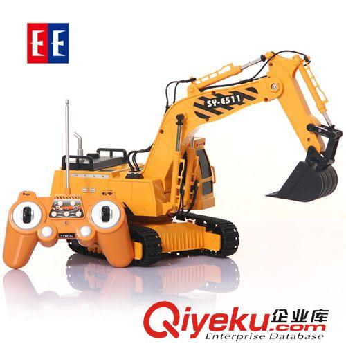 遙控工程車 雙鷹遙控工程車E511 充電1:20 電動挖土機 兒童玩具車原始圖片2