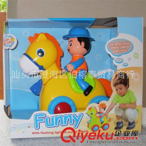 閃光玩具 燈光音樂電動益智玩具 萬向兒童爬行學步 小馬 獨角獸 tj原始圖片3
