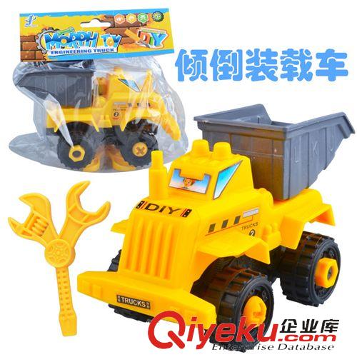 拆裝玩具 tj熱銷拆裝小號工程車 拼裝吊車 益智玩具淘寶創意禮品批發原始圖片2