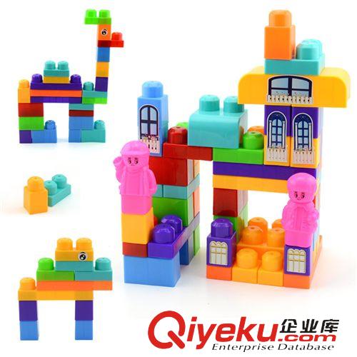 積木/拼裝玩具 兒童積木 md無味 益智高質(zhì)量玩具 52pcs城堡拼裝積木 創(chuàng)意無限
