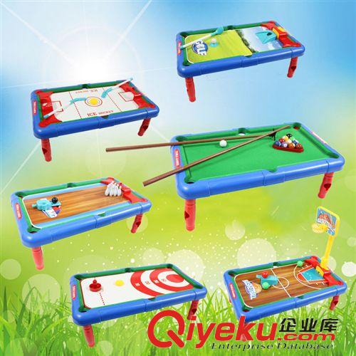 體育玩具 小額批發(fā) 兒童多功能玩具桌/塑膠玩具 6合1多功能球臺 足球臺