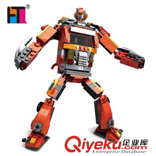 益智玩具 zp巧樂童 變形機器人拼裝拼插積木益智玩具 烈焰30101-01原始圖片2