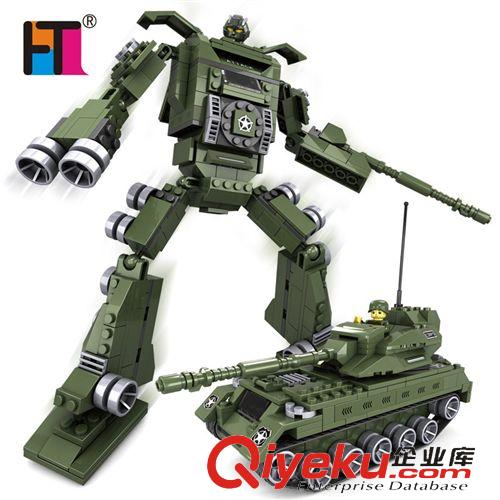 益智玩具 zp巧樂童 變形機器人拼裝拼插積木益智玩具 巨甲30101-04