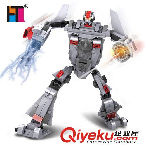 益智玩具 zp巧樂童 變形機器人拼裝小顆粒積木益智玩具 超音速30101-07原始圖片2