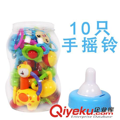 按銷售渠道分類 玩具批發 熱銷嬰兒 奶瓶寶寶益智搖鈴10件套 早教手搖鈴組合2216原始圖片2