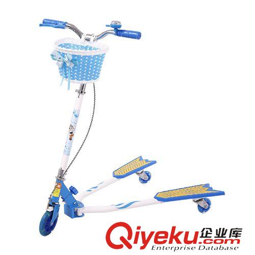 童車/搖籃秋千/坐便器 閃光三輪滑板車蛙式兒童三輪踏板輪滑車滑 可折疊滑原始圖片2