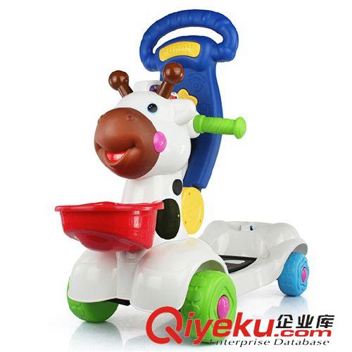 童車/搖籃秋千/坐便器 寶寶手推多功能小鹿學步車 三合一兒童多功能助步車滑行車 8508原始圖片2