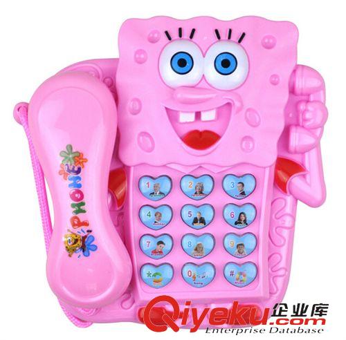 益智玩具 兒童啟蒙玩具 音樂電話玩具 海綿寶寶會唱歌學習電話機8908電話機原始圖片3