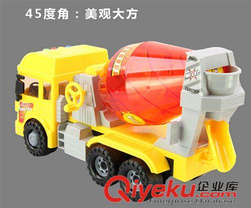 益智玩具 寶樂星大號攪拌暗耐摔帶音樂故事車慣性車 回力工程車玩具大汽車原始圖片3