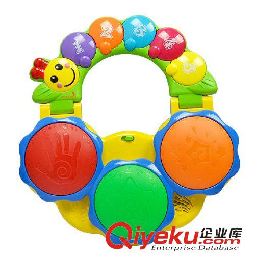 益智玩具 兒童益智玩具寶寶酷炫手提拍拍鼓發光音樂早教打地鼠手拍琴玩具鼓原始圖片2