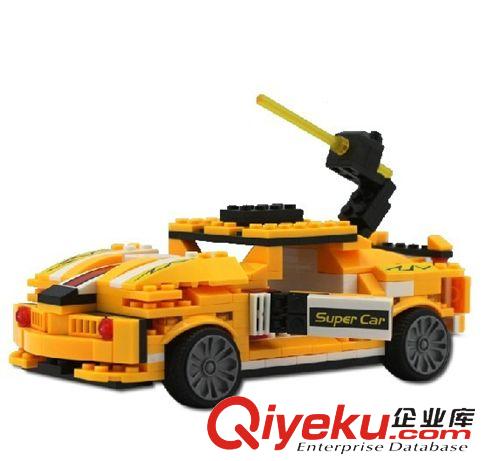 益智積木 叻高 2合一變形機器人益智拼裝積木大黃蜂 可拼車子男孩玩具412片原始圖片2
