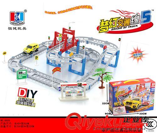 新品上市 電動軌道玩具車 多層軌道車男孩軌道汽車 夢幻交通線兒童玩具原始圖片2