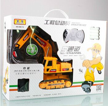 遙控玩具 爆款包電超大遙控挖土機(jī)五通道 無線遙控挖掘機(jī) 電動(dòng)挖土工程車玩原始圖片3