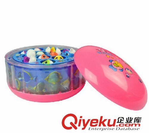 電動玩具 兒童釣魚玩具電動旋轉(zhuǎn)聲光音樂磁性釣魚寶貝套裝寶寶益智玩具原始圖片3