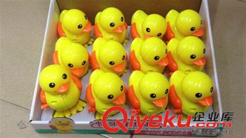 小玩具 兒童寶寶嬰幼兒{za} 益智發(fā)條上鏈可愛跳跳鴨小鴨子 地攤玩具批發(fā)原始圖片3