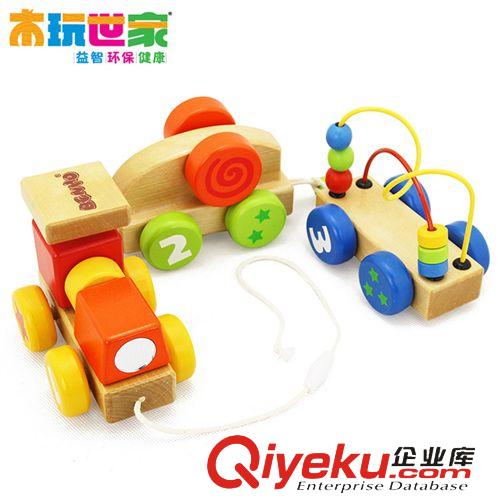 益智玩具系列 木玩世家BH3211三節(jié)車 拆裝組合配對玩具 木質(zhì)拖拉三節(jié)小火車批發(fā)