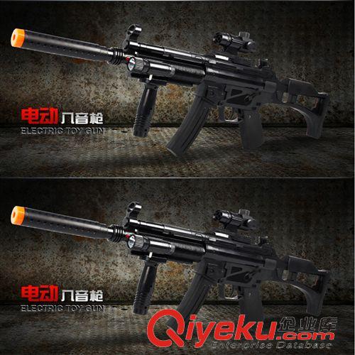 槍船軍事模型 集星8013A可拆式?jīng)_鋒槍閃光電動(dòng)fzq 音樂(lè)燈光兒童玩具沖鋒槍