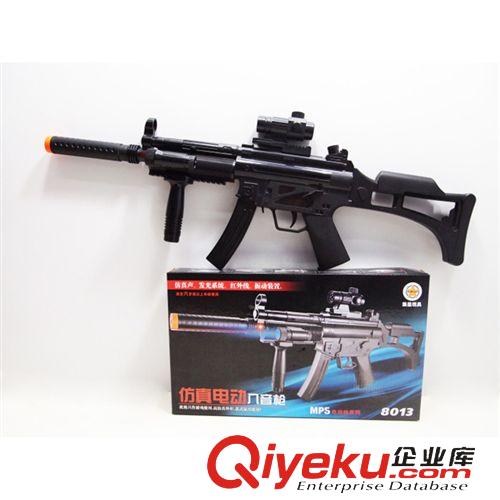 槍船軍事模型 集星8013A可拆式?jīng)_鋒槍閃光電動(dòng)fzq 音樂(lè)燈光兒童玩具沖鋒槍