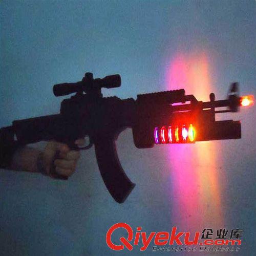 槍船軍事模型 廠家直銷集星8015電動八音玩具槍 拼裝帶振動閃光音樂發(fā)聲槍批發(fā)原始圖片3