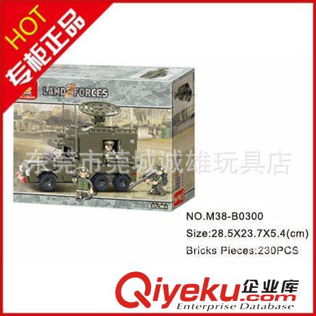 益智積木（小魯班） zp 小魯班 M38-B1600 巡邏車 益智積木  熱賣禮品