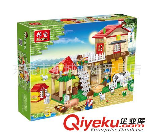 益智積木（邦寶） zp熱賣邦寶積木小顆粒拼裝玩具開心動物農(nóng)場積木8572 批發(fā)原始圖片3