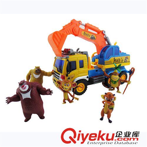 熊出沒正版授權 華成 坐人工程車/六輪滑行車/兒童學步車/可乘騎挖土機 hc0990