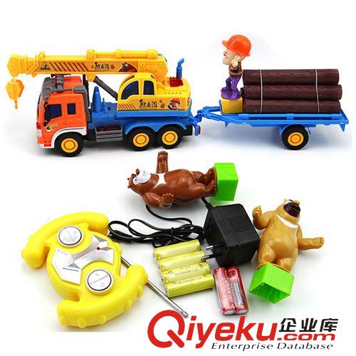 熊出沒正版授權(quán) 【{bfb}正版 熊出沒】工程車隊 光頭強玩具遙控吊車 HC0310原始圖片3
