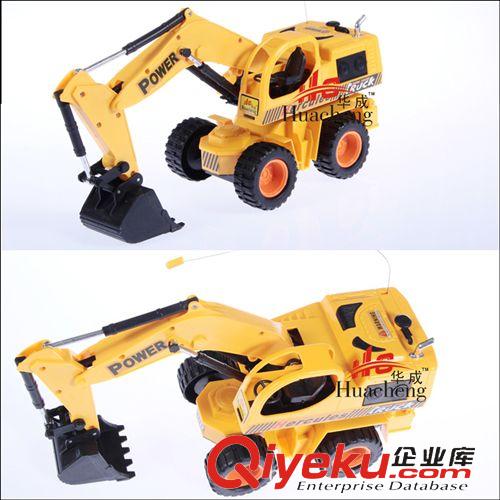 遙控玩具 遙控七彩燈工程車 兒童遙控挖土機(jī)挖掘機(jī) 帶充電 熱銷玩具