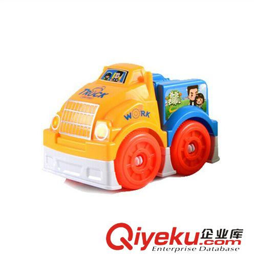 工程車 華成爸爸去哪兒正版授權(quán)DIY益智積木車0936原始圖片2